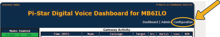 Pi-Star Dashboard